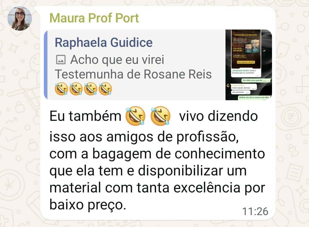 Depoimento da professora Maura